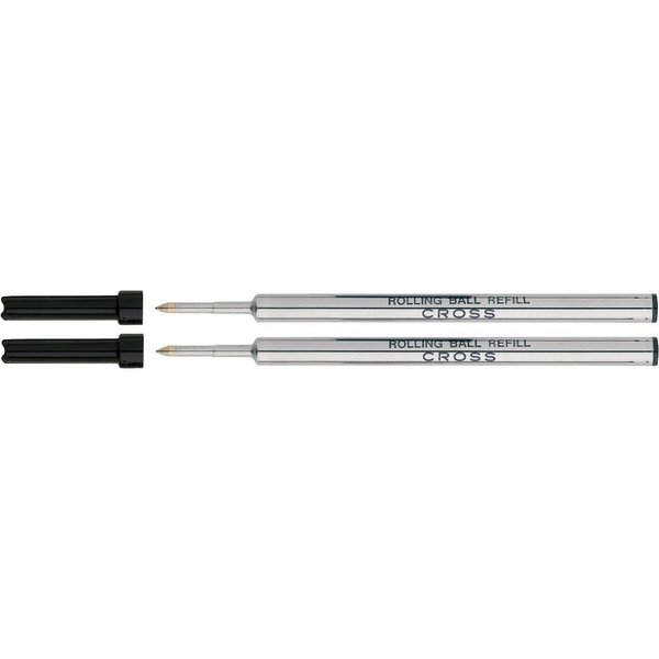 Cross Black Gel Ink Rolling Ball Refill 12 Pack for Selectip Pens - 12 Refills