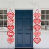 Valentine's Day Heart Banner Decorations - Conversation Hearts Hanging Porch Sign Banner Heart Garland Wedding/Valentines/Anniversary/Engagement/Birthday Party Decorations