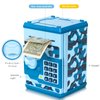 ATM Piggy Bank for Boys Girls, Vcertcpl Mini ATM Coin Bank Money Saving Box with Password, Kids Safe Money Jar for Adults with Auto Grab Bill Slot, Great Gift Toy Bank for Kids(Camouflage Blue)