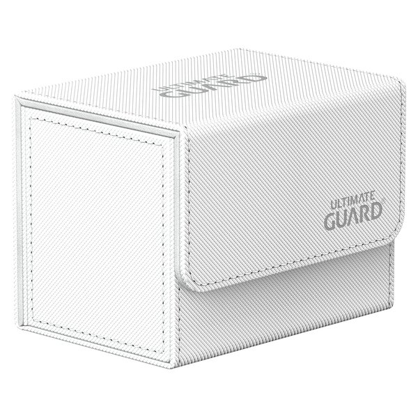 Ultimate Guard Sidewinder 80+, Deck Box for 80 Double-Sleeved TCG Cards, White, Magnetic Closure & Microfiber Inner Lining for Secure Storage