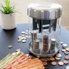 Teachers Choice Digital Coin Counter Automatic Coin Sorter - 2023 Version - Automatically Sorts U.S. Coins into Individual Tubes and Keeps Digital Count, with 20 Coin Wrappers Included (Gray)