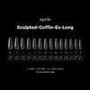 Apres Gel-X® Sculpted Coffin Extra Long Nail Tips | Premium Quality, 14 Sizes 00-9 | Half-sizes Included (Clear, 168)…
