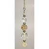 Trace Ellements Glimmering Gold Rhinestone and Clear Crystal Glass Ceiling Fan Pull Chain