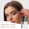 Molain Empty Mascara Tube, 5ML Eyeliner Tube and Lip Gloss Tubes, Eyelash Cream Container Bottle with Rubber Inserts for Castor Oil, Ideal Kit for DIY Cosmetics Clear Travel Bottle(Black,5ml)