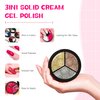 AIJIMEI Solid Nail Gel Polish with Nail Glitter & Nail Blending Glue Kit 3in1 Solid Cream GelPolish with Nail Blending GlueGel for DIY NailArt Design GelNail Polish Thinner
