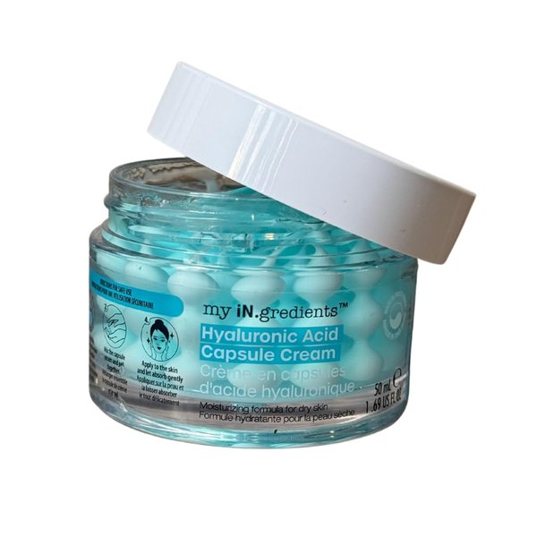 masque BAR My. Ingredients Hydrating Face Moisturizer Capsule Creams with Shea Butter, Niacinamide, Hyaluronic Acid - Instant Dry Skin Hydration, Improves Skin Texture- Anti-Aging Face Cream- 50ml