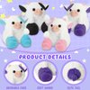 REUCLOTHIM Cow Plush Toy, Plush Pillow Cow Toy, Palm Cows Plush Stuffed Animal Toy, Cartoon Cute Cow Plush Toy,Purple.