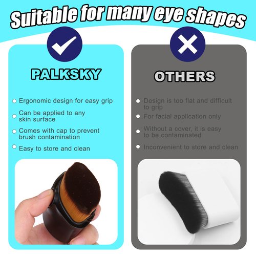 Palksky Self Tanner Brush,3Pcs Sun Tanning Brush for Self Tan, Self-Tanning Applicator for Face & Body, Tan Lotion Buddy Applicator Kabuki Brushes (2Brush + 1Cleaning Mat)