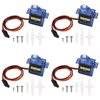 D-FLIFE 4pcs SG90 Micro Servo Motor Mini Servo SG90 9g Servo Kit for RC Helicopter Airplane Car Boat Robot Arm/Hand/Walking/Servo Door Lock Control with Cable