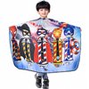 LEONAL Kids Children Boys Girls Barber Cutting Cape Hairdressing Salon Hair Styling Cloth Apron Cover Gown (41"×47", CARTOON KIDS CHILDREN)