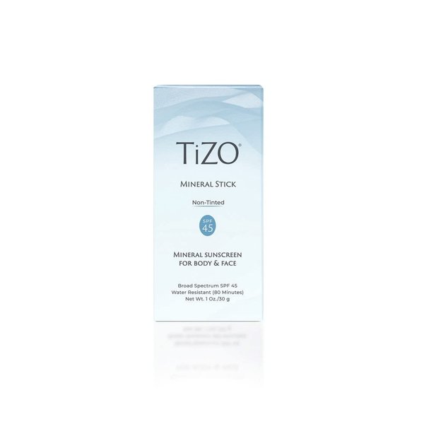 TiZO Mineral Stick SPF 45 | Non-Tinted | Water Resistant (80 minutes) | Broad Spectrum Sunscreen | UVA/UVB Protection | For all skin types | Easy On-the-Go Application | 1 oz / 30 g