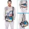 Mildbeer Clear Messenger Bag with 2 Compartments, Small Clear Crossbody Tote Bag for Stadium Events Concerts Festivals