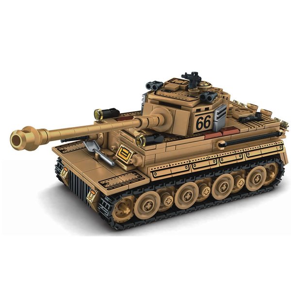 Eniye WW2 German Tiger Tank Building Block Toy Set (528 Blocks) World War 2 Army Tank Models Toys Military Building Kit, Great Gifts for Boys Kids Age 6-14