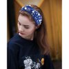 Atoden Knotted Headbands with Pearl Rhinestone Royal Blue Womens Headbands Wide Top Knot Headbands Beaded Headband Crystal Jeweled Head Bands for Women's Hair Embellished Headbands Non Slip Sparkly