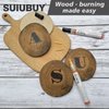 SUIUBUY Wood Burning Pen Tool - 2 PCS Scorch Pen Marker for Crafting & Stencil Wood Burning, Chemical Wood Burner Set with Oblique Tip and Bullet Tip, Accurately & Easily Burn Designs on Wood