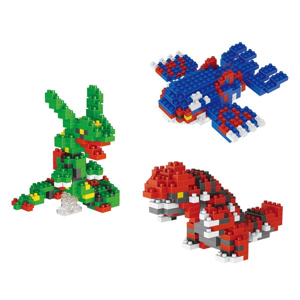 EBTY DREAMS Inc. - Set of 3 Rayquaza, Groudon, Kyogre Educational DIY Model Mini Building Blocks