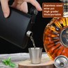 2 pcs Flask for Liquor for Men Matte Black 8 Oz Stainless Steel Leak proof with 2 pcs wine glass 2 pcs Funnel used for Gift,Camping, Outdoor Activitie,Groomsman Bridesmaid Wedding Party
