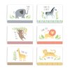Jungle Animal Baby Thank You Greeting Cards / 36 Note Cards / 6 Child Safari Thanks Designs / 3 1/2" x 4 7/8" Baby Shower Birthday School Appreciation Cards/Made In The USA