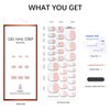 Semi Cured Gel Toenail Strips Glossy French Gel Pedicure Stickers Long Lasting Gel Nail Pedi Strips Salon Quality Nail Wraps Semi-Cured Toe Nail Stickers (Classic French Z094)