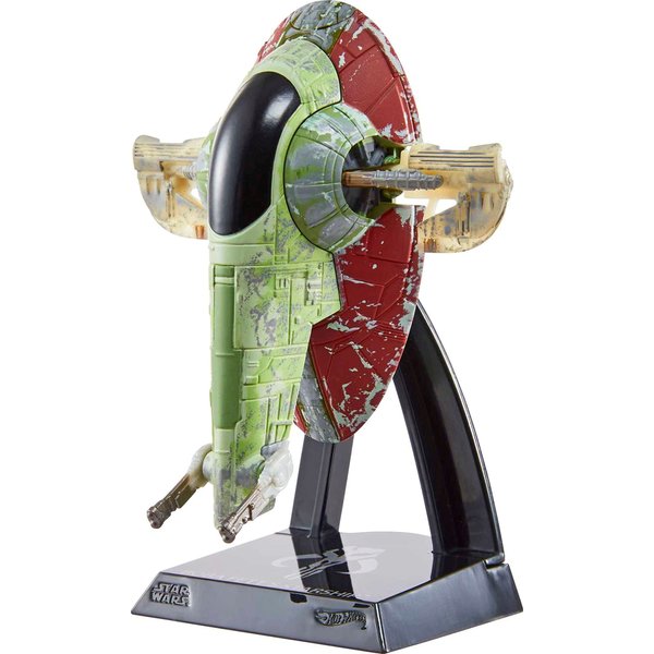 Hot Wheels Star Wars Starships Select Boba Fett's Starship, Premium Collectable Replica with Movable Part & Display Stand