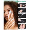 504 PCS No C Curve Clear Nail Tips for Acrylic Nails Professional, 3XL Extra Long, 12 Sizes Half Cover Straight Tapered Square French Fake Nail Tips for Nail Salons Home DIY
