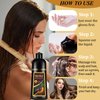 Instant Dark Coffee Hair Dye Shampoo for Gray Hair 3 in 1, Natural Hair Color Shampoo for Women Men Brown Colors in 10-15 mins, 100% Cover Long Lasting Hair Dye 16.9 Fl Oz (Dark coffee)