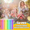 32 Pcs 8 Colors Neon Bubbles Party Favors For Kids, Mini Star Bubble Wand Bulk In Gift Box as Goody Bags Stuffer, Classroom Giveaways, Carnival Prizes Toy, Birthday Treats, Party Supplies For Toddlers