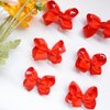 12 PCS 3" Hair Bow Clips Red Grosgrain Ribbon Solid Color Hair Bow with Alligator Clips Hair Accessories for Teen Toddler Little Girls (Red)