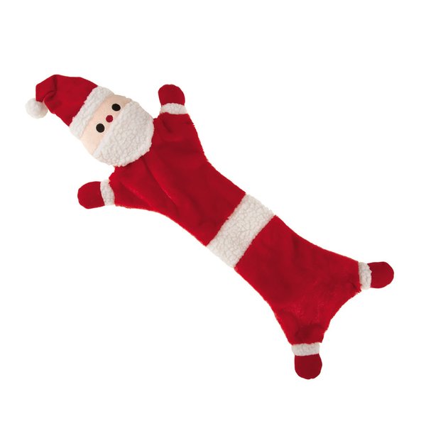 Zanies Festive Unstuffies Dog Toys, 22" Santa