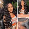 bynlna 200% Density 26 Inch Body Wave Lace Front Wigs Human Hair Pre Plucked Wig 13x4 HD Lace Frontal Wigs for Black Women Glueless Wigs Brazilian Virgin Human Hair Wig with Baby Hair 26 Inch