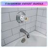 Dreyoo Faucet Handle Compatible with Delta Faucet RP2391, Single Clear Knob Handle Kit with Offset Hole for Shower/Tub, 2-1/2" x 2-1/8" Faucet Knob Replacement, Clear Acrylic Finish (1 Pack)