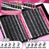 Fluffy Lash Clusters 80D+100D Thick Eyelash Clusters D Curl Cluster Eyelash Extensions Russian Cluster Lashes Wispy Lashes Clusters 234pcs False Mink Eyelashes 10-18mm DIY Lash Extension by Calphdiar