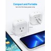 TROND Multi Plug Outlet Extender 2 Pack - Multiple Plug Outlet Adapter, 5 Way Wall Outlet Expander, Small Electrical Outlet Splitter for Cruise Ship, Travel, Home, Office, Dorm Essentials