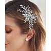 Bridal Hair Accessories Silver Wedding Hair Pieces for Brides Hair Comb for Women Crystal Rhinestone Bridal Hair Side Comb for Prom Party