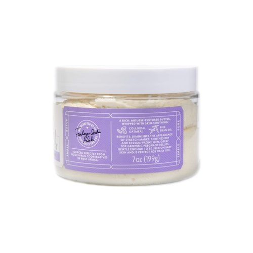 Shea Radiance P.U.R.E. Whipped Shea Butter with Colloidal Oatmeal - Whipped Body Butter Blended with Skin Soothing Oatmeal & Moisturizing Rice Bran Oil | Lavender Bliss (7 oz)