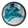 White and Teal Marble Cabinet Knobs 4 Pieces Drawer Kitchen Dresser Cupboard Wardrobe Unique Pulls Handles