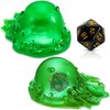 Dice Jail Gelatinous Cube Dice Prison Resin Dice Cage Translucent Dice Storage Container/Holder Dice Miniature Accessory for Table Game Party Gatherings Gifts (Green)