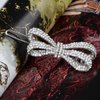 EVER FAITH Silver-Tone Austrian Crystal Wedding Little Bowknot Hair Clip Clear