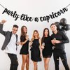 Party Like a Capricorn Banner, Big Capricorn Energy, Capricorn Season, 12 Zodiac Constellations Capricorn Birthday Party Decorations (Black)