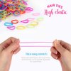 YGDZ 4000pcs Elastic Hair Bands, Clear Hair Elastics Small Mini Girls Rubber Bands Baby Kids Toddlers Hair Ties(2000pcs Clear + 2000pcs Colorful)