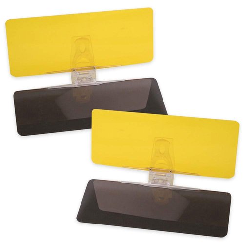 Car Sun Visor (PACK of 2), Tac extension, 2 in 1 for Day and Night Anti-Glare, Anti Dazzle and Anti UV HD Automobile Windshield Visor by Mobi Lock