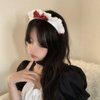 Galyacht Black Women Girls Lolita Headband Lace Bow Hair Band Maid Anime Cosplay Headwear Ribbon Bowknot Cute Hair Band Party Hair Accessories Women's Fashion Headbands
