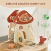 bopoobo Wooden Activity Cube 12-in-1 Montessori Toys for 3 Year Old Boys & Girls, Wooden Multifunctional Sensory Toy –Birthday Gifts for Kids