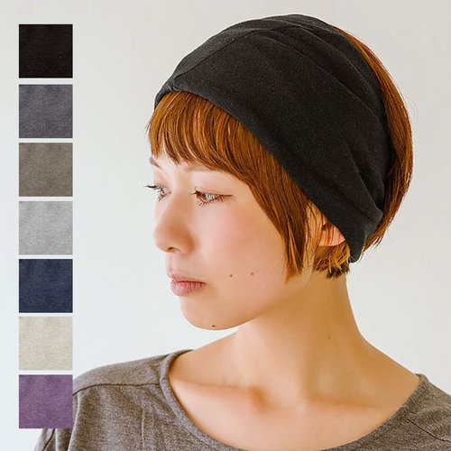 CHARM Womens Headband Hairband Bandana - Mens 100% Organic Cotton Yoga Hair Band Made in Japan Soft Chemo Head Wrap Sensitive Skin by Casualbox Brown