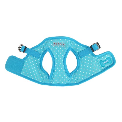 Puppia Dotty Step-in Vest Dog Harness No Pull No Choke Easy Wear Training Walking for Small Dog, Medium, Sky Blue