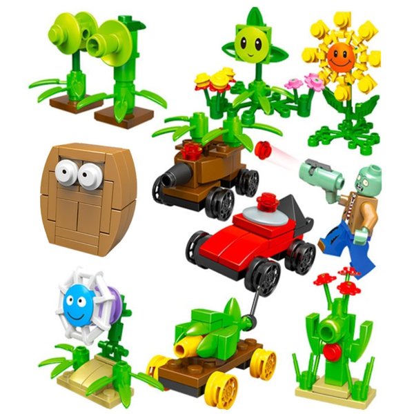 JHESAO Plants and Zombies Toys Zombies Assembly Action Figures PVZ Chomper Assemblable Toys Set 1 2 Series Great Gifts for Kids and Fans,Birthday and Christmas Party New