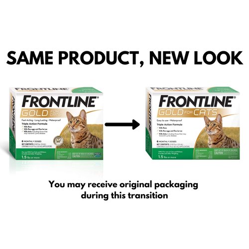 FRONTLINE® Gold for Cats Flea & Tick Treatment (Cats over 1.5 lbs.) 6 Doses