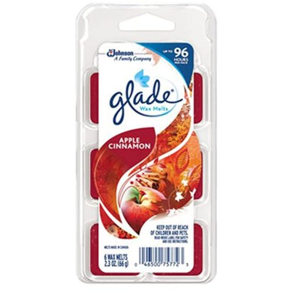 Glade 75772 6 Count44; 2.3 oz. Wax Melts - Apple Cinnamon Scent