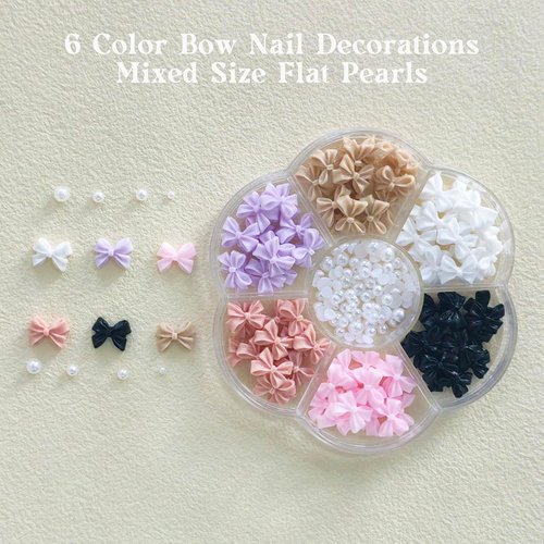 SONGJIE Colorful Bow-Knot Nail Stud Rhinestones Crystal, 3D Bow-Knot Colorful Nail Charms Set for Nail Stones Design DIY Decoration Jewel Stones Nail Art Rhinestones