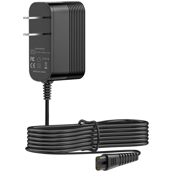 9V Charger for Voweek Electric Spin Scrubber Power Cord Compatible with Voweek VWS211/SP02/ AC Adapter Supply Replacement for LABIGO LA1 Pro Charger Cord